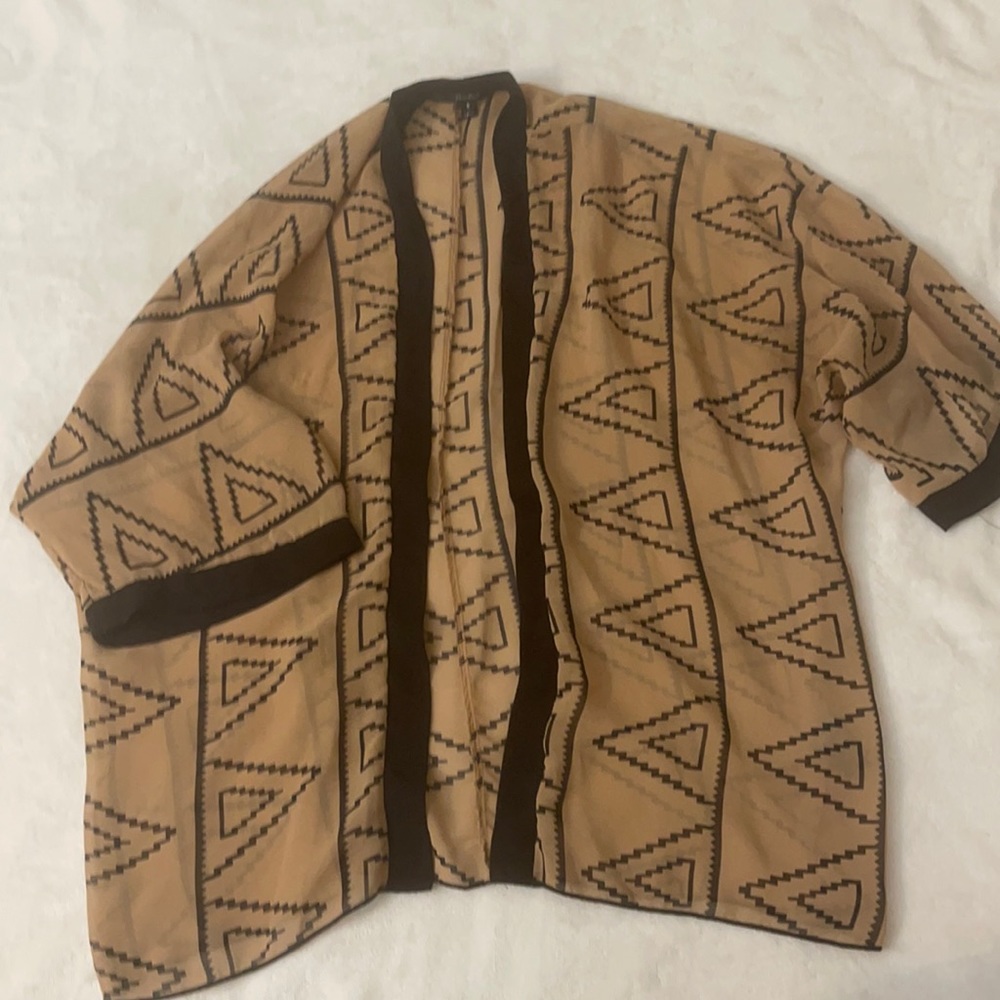 S/ papaya see through cardigan/blouse
